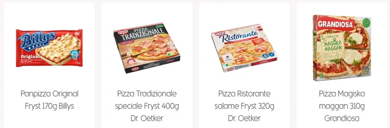 Hemmagjord pizza och fryst pizza i jämförelse